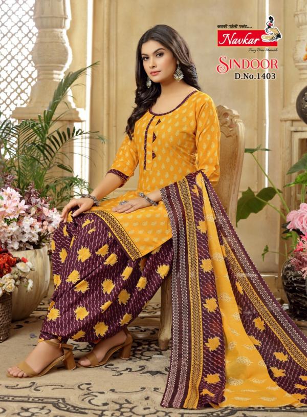 Navkar Sindoor Vol-14 Cotton Print Exclusive Look Readymade Suit